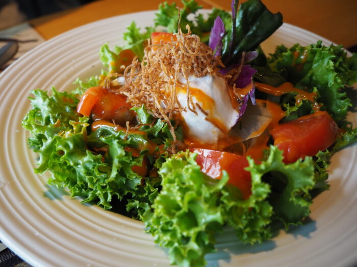 馬車山のレストランでいただいたパパイヤサラダ